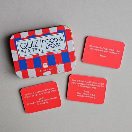 200 Food & Drink Quiz Questions in a Tin Family Fun Games Christmas Quiz Games Travel Games In A Tin Fun And Games