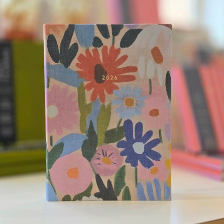 2026 Gouache Floral A5 Diary Flowers Floral 2026 Diaries Home Planning Planner Notebook Organiser Friendship Gifts Christmas Gift