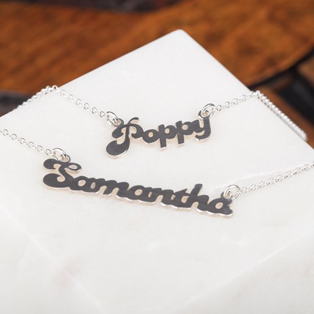 Personalised Solid Silver Name Necklace Personalised Solid Silver Name Necklace