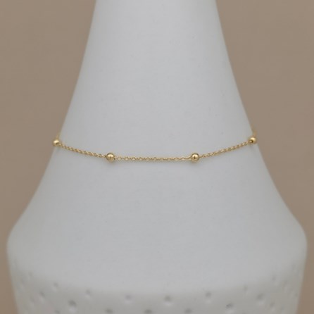 24ct Gold-Plated Trace and Bead Satellite Bracelet