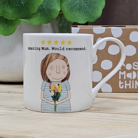 'Amazing Mum. Would Recommend' Mug Rosie Made A Thing Novelty Quirky Fun Gifts Bone China Mugs Mother's Day Gifts Birthday Gifts