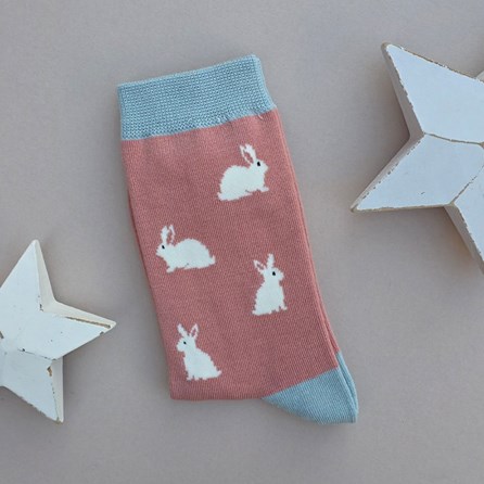 Bamboo Rabbit Socks in Dusky Pink Bamboo Rabbit Socks in Dusky Pink