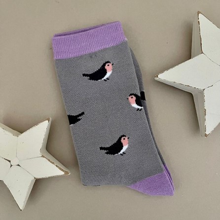Bamboo Robins Socks in Grey Bamboo Robins Socks in Grey