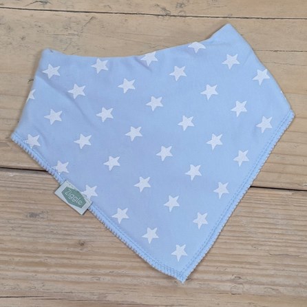 Bandana Dribble Bib - Blue with White Stars New Baby Gifts Newborn Gifts Super Soft Dribble Bib Colourful Design Cotton Fleece Adjustable Stars