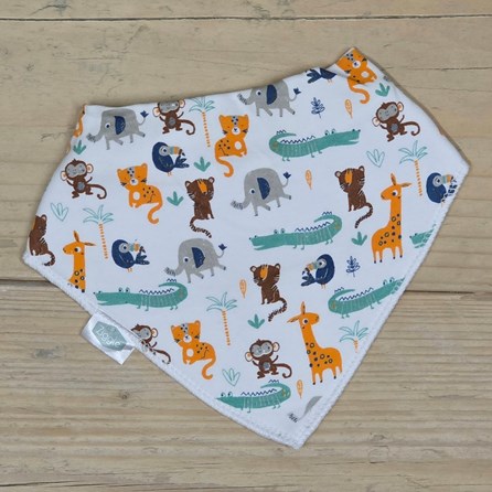 Bandana Dribble Bib - Savanna Animals New Baby Gifts Newborn Gifts Super Soft Dribble Bib Colourful Design Cotton Fleece Adjustable Animal