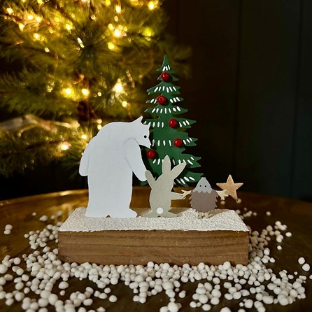 Bear and Friends Wooden Block Christmas Decoration Christmas Decorations Christmas Gifts Festive Wooden BLock With Bears And Animals Shoeless Joe