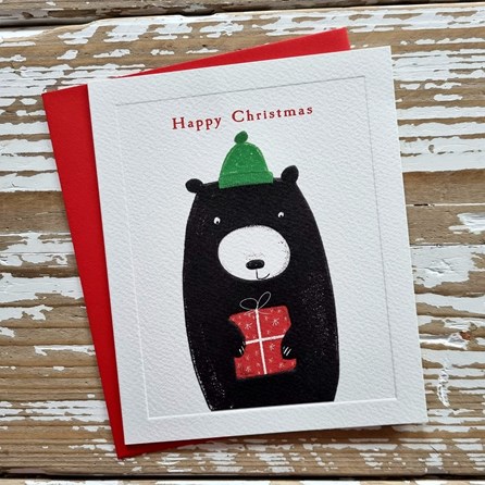 Bear with Green Hat Christmas Card Bear with Green Hat Christmas Card