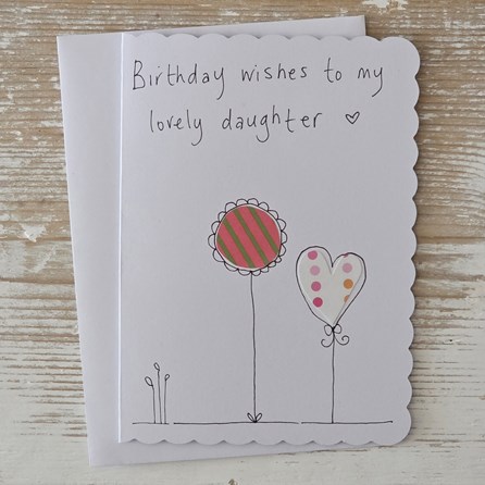 Exclusive Handmade Hand Drawn Unique Gift Card Greetings Cards Birthday Daughter Birthday