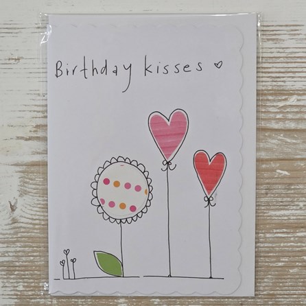 Exclusive Handmade Hand Drawn Unique Gift Card Greetings Cards Birthday Card Birthday Kisses