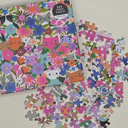 Blooming Cats 500 Piece Jigsaw Puzzle Blooming Cats 500 Piece Jigsaw Puzzle