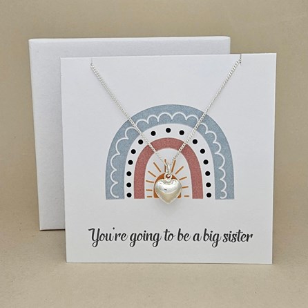 Boxed 'Big Sister' Heart Necklace Card Boxed 'Big Sister' Heart Necklace Card