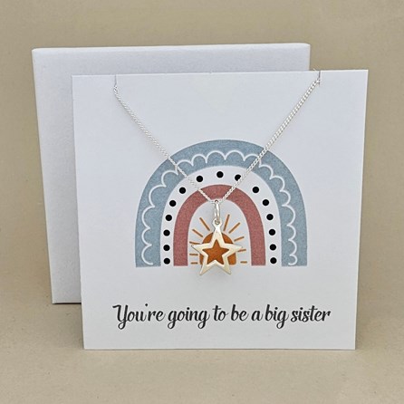 Boxed 'Big Sister' Star Necklace Card Boxed 'Big Sister' Star Necklace Card