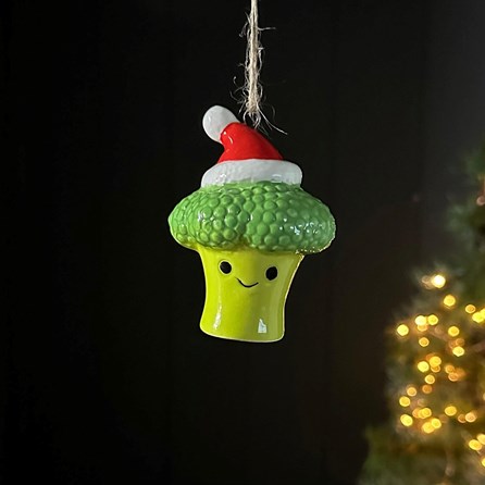 Broccoli Hanging Christmas Decoration Christmas Hanging Decorations Festive Xmas Gifts Porcelain Gifts Ceramic Hanging Novelty