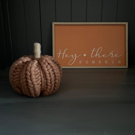 Burnt Orange Knitted Wool Pumpkin Medium Burnt Orange Knitted Wool Pumpkin Medium