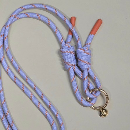 Caroline Gardner Mobile Phone Accessory Phone Holder Lilac and Orange Phone Strap