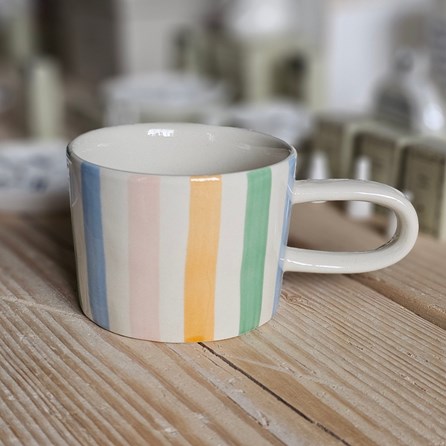 Caroline Gardner Multi Stripe Mug Caroline Gardner Multi Stripe Mug
