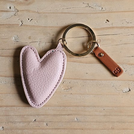 Caroline Gardner Pink and Green Heart Keyring Caroline Gardner Pink and Green Heart Keyring