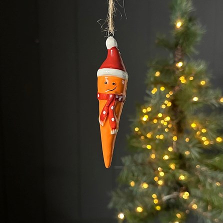 Carrot Hanging Christmas Decoration Christmas Hanging Decorations Festive Xmas Gifts Porcelain Gifts Ceramic Hanging Novelty