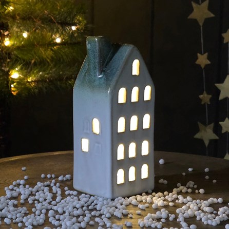 Christmas Decorations Table Decorations Festive Gift Ceramic Light Up Christmas House Ambient Lights