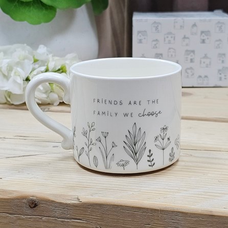 Ceramic Mug 'Friends Are Family' Ceramic Sentiment Mug Drinkware Gifts Friendship Gifts Birthday Gifts Homeware Gifts