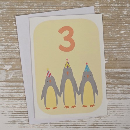 Children's 3rd Birthday Party Animals Card Children's Fun Birthday Card Animal Design 3rd Birthday Milestone Cards Cute Children's 3rd Birthday