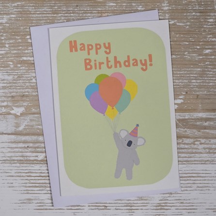 Children's 'Happy Birthday' Koala Party Animals Card Children's 'Happy Birthday' Koala Party Animals Card