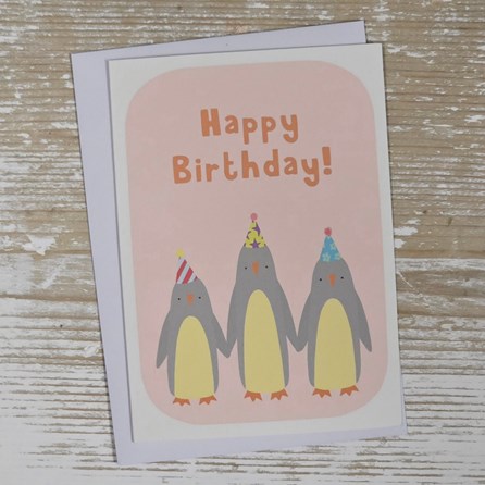 Children's 'Happy Birthday' Penguin Party Animals Card Children's 'Happy Birthday' Penguin Party Animals Card
