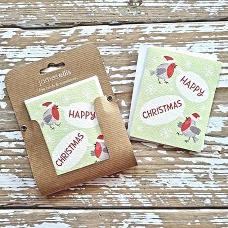 Christmas Robins Pack of 5 Mini Christmas Cards Christmas Robins Pack of 5 Mini Christmas Cards