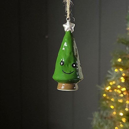 Christmas Tree With Face Hanging Decoration Christmas Hanging Decorations Festive Xmas Gifts Porcelain Gifts Ceramic Hanging Novelty