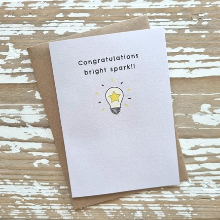'Congratulations Bright Spark' Greetings Card 'Congratulations Bright Spark' Greetings Card