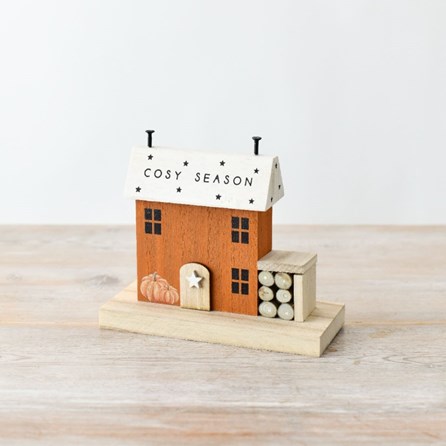 'Cosy Season' Wooden House Decoration Halloween Gifts Home Decorations Wooden Ornaments