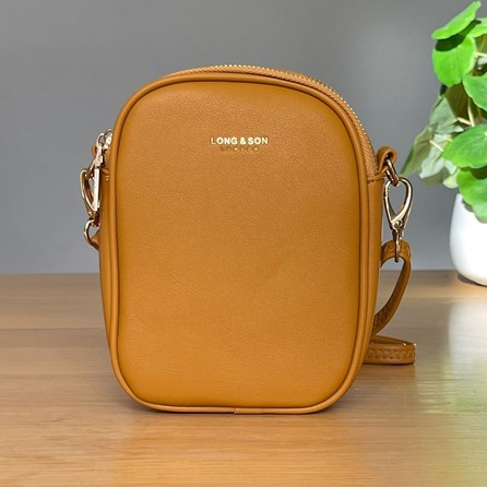 Cross Body Double Zip Bag in Yellow Gifts For Women Handbags And Accessory Gifts Cross Body Bags Yellow double zip detachable strap