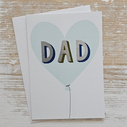 'Dad' Heart Balloon Father's Day Card 'Dad' Heart Balloon Father's Day Card