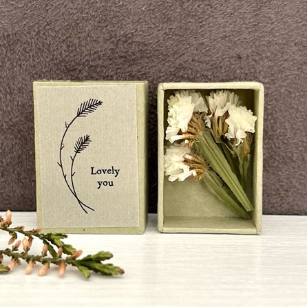 Dried Flower in a Matchbox 'Lovely You' Dried Flower in a Matchbox 'Lovely You'