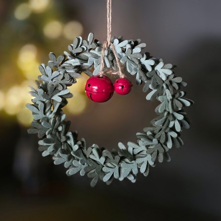 Felt Wreath with Bell Christmas Decoration Felt Wreath with Bell Christmas Decoration