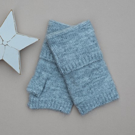 Fingerless Gloves in Light Grey Marl Clothing Accessory Gifts Warm Wool Gloves Fingerless Gloves Gifts For Women