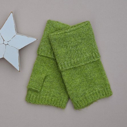 Fingerless Gloves in Moss Green Clothing Accessory Gifts Warm Wool Gloves Fingerless Gloves Gifts For Women