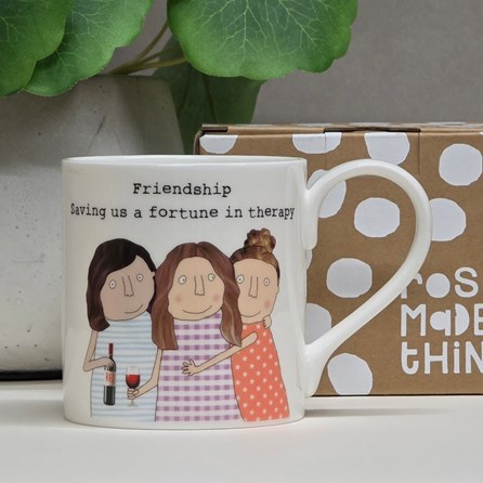Friendship Therapy Mug Rosie Made A Thing Novelty Quirky Fun Gifts Bone China Mugs Mother's Day Gifts Birthday Gifts