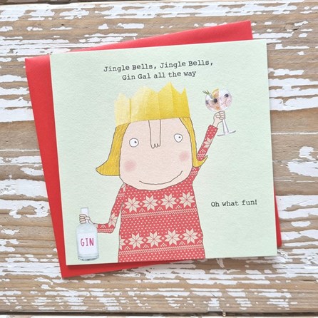 'Gin Gal All The Way' Christmas Card 'Gin Gal All The Way' Christmas Card