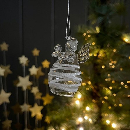 Glass Praying Angel Hanging Decoration Glass Praying Angel Hanging Decoration