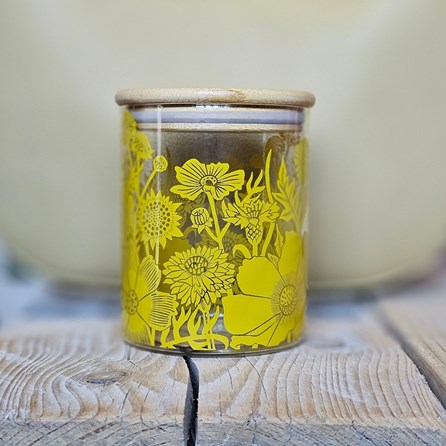 Glass Storage Jar 750ml - Mustard Glass Storage Jar 750ml - Mustard