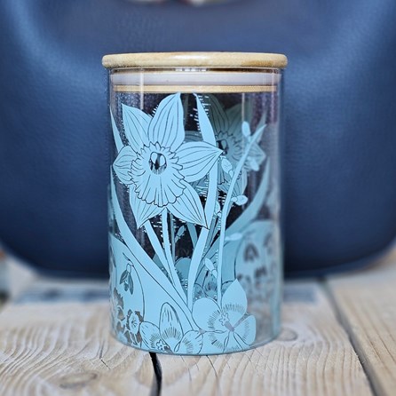 Glass Storage Jar 950ml - Powder Blue Glass Storage Jar 950ml - Powder Blue