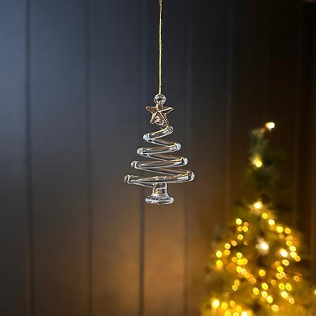 Hanging Gold & Clear Christmas Tree Decoration Hanging Gold & Clear Christmas Tree Decoration