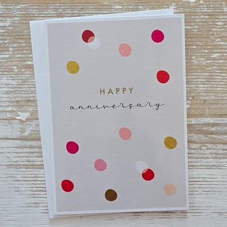 'Happy Anniversary' Small Dots Card Anniversary Greetings Card Small Dots Happy Anniversary Gifts For Anniversary