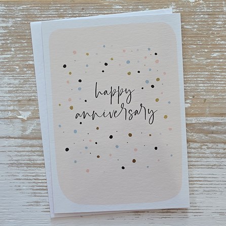 'Happy Anniversary' Spots Card Spotty Anniversary Card Gifts For Anniversary Pink Happy Anniversary Card
