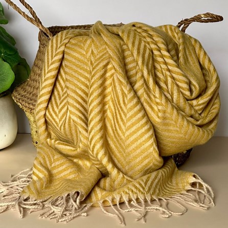 Herringbone Scarf in Yellow Gifts For Women Scarves And Accessories Herringbone Scarf Yellow Super Soft