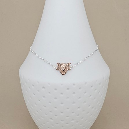 Highland Cow Bracelet in Rose Gold Plate Highland Cow Bracelet in Rose Gold Plate