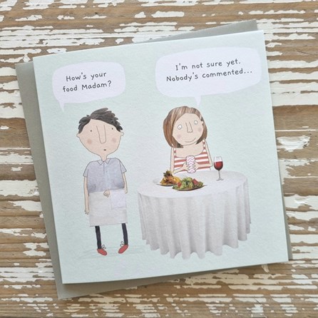 'How's Your Food Madam?' Greetings Card 'How's Your Food Madam?' Greetings Card