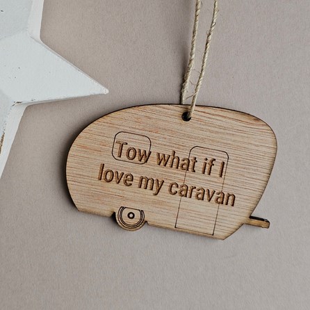'I Love My Caravan' Hanging Caravan Decoration Quirky Novelty Gifts Caravan And Camping Gifts Wooden Hanging Signs