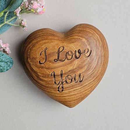'I Love You' Large Engraved Wooden Heart 'I Love You' Large Engraved Wooden Heart